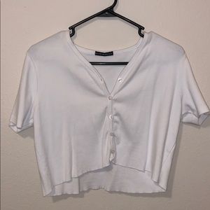 Brandy Melville Button up crop top